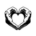 Hands Creating Heart Shape Symbolizing Love and Care in Human Connection Royalty Free Stock Photo