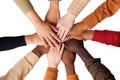 Hands united, Team work, strength together Royalty Free Stock Photo