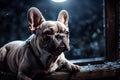 French Bulldog relaxing, looking away Royalty Free Stock Photo
