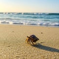 AI generated image of Hermit Crab on the Beach Royalty Free Stock Photo