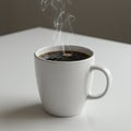 AI-Generated Image: Hot Cup of Coffee with a Cozy Ambiance Royalty Free Stock Photo