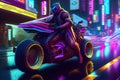 Cyberbike Chronicles: Neon-Lit Ride through Neo-Tokyo, Made with Generative AI