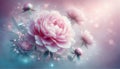 Mystical bloom serenity soft pink peony in a dreamy haze Royalty Free Stock Photo