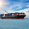 AI-Generated Image: Industrial Cargo Containers for Global Shipping Royalty Free Stock Photo