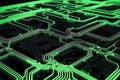 AI-Generated Image: Intricate Circuit Board Patterns Weaving Across the Surface, Various Shades of Neutrals