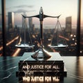 AI-Generated Image: Justice Symbol Balance with \
