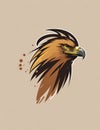 Vibrant Eagle Crest: A black and brown Symbol of Strength