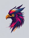 Vibrant Eagle Crest: A Colorful Symbol of Strength