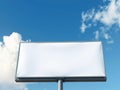 Blank Billboard Against a Bright Blue Sky Royalty Free Stock Photo