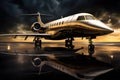 Luxury Private jet, on `runaway Royalty Free Stock Photo