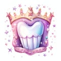 Magic Mirror Toothfairy Fairytale world watercolor Royalty Free Stock Photo