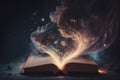 Magic mysterious book full of wonders Royalty Free Stock Photo