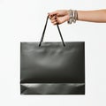 AI-Generated Image: Minimalist Blank Shopping Bag with Loop Handles Royalty Free Stock Photo