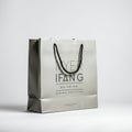 AI-Generated Image: Minimalist Blank Shopping Bag with Loop Handles Royalty Free Stock Photo