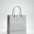 AI-Generated Image: Minimalist Blank Shopping Bag with Loop Handles Royalty Free Stock Photo