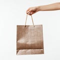 AI-Generated Image: Minimalist Blank Shopping Bag with Loop Handles Royalty Free Stock Photo
