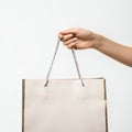 AI-Generated Image: Minimalist Blank Shopping Bag with Loop Handles Royalty Free Stock Photo