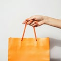 AI-Generated Image: Minimalist Blank Shopping Bag with Loop Handles Royalty Free Stock Photo