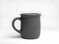 Simple Gray Ceramic Mug on White Background, Studio Shot Royalty Free Stock Photo