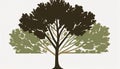 Modern Tree Icon with a Touch of Elegance, Made with Generative AI