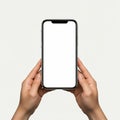 AI-Generated Image of a Mobile Phone Mockup on a Simple Background Royalty Free Stock Photo