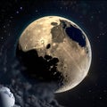 An AI generated image of the Moon