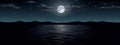 Night landscape with full moon Royalty Free Stock Photo