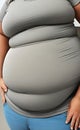AI generated image of an obese belly of a woman