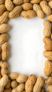 ai generated image of peanuts forms a frame Royalty Free Stock Photo