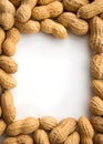 ai generated image of peanuts forms a frame Royalty Free Stock Photo