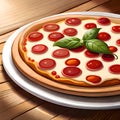 ai generated image : a pizza plate