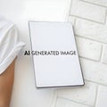 AI-generated image placeholder isolated on white background Royalty Free Stock Photo