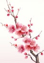 Plum Blossoms Chinese new year pattern