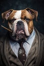 ai generated image portrait of a dog in a business suit