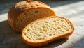 Freshly Baked Artisan Bread With Open Crumb And Crispy Crust Royalty Free Stock Photo