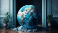 Blue Marble - A Realistic Depiction of Earth, Made with Generative AI Royalty Free Stock Photo