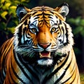 AI generated image of a royal bengal tiger in forest