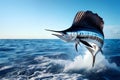 A jumping sail fish