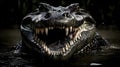 Crocodile Close-Up, Made with Generative AI