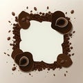Coffee Border, Made with Generative AI Royalty Free Stock Photo