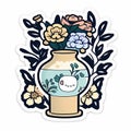 Kawaii Focus Sticker, Made with Generative AI