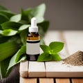 organic ingredients used for botanical medicines - dropper. AI Generated