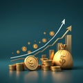 AI-Generated Image: Growth Chart Depicting Business Success