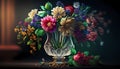 Beautiful Bouquet in Vase, Made with Generative AI