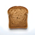 AI-Generated Image: Single Slice of Dark Brown Bread Royalty Free Stock Photo