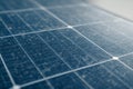 AI generated image showing the weathered surface of a solar panel with minor scratches and dust. A detailed macro shot Royalty Free Stock Photo