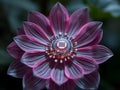 Cybernetic Bloom: Futuristic Flower with Integrated Circuitry Royalty Free Stock Photo