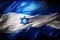 Stunning Israeli flag. Full frame close-up