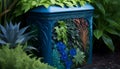 Earth\'s Oasis: A Garden Bin Embracing Our Planet, Made with Generative AI