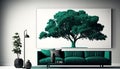 Emerald Canopy - A Minimalist Green Tree Logo, Made with Generative AI